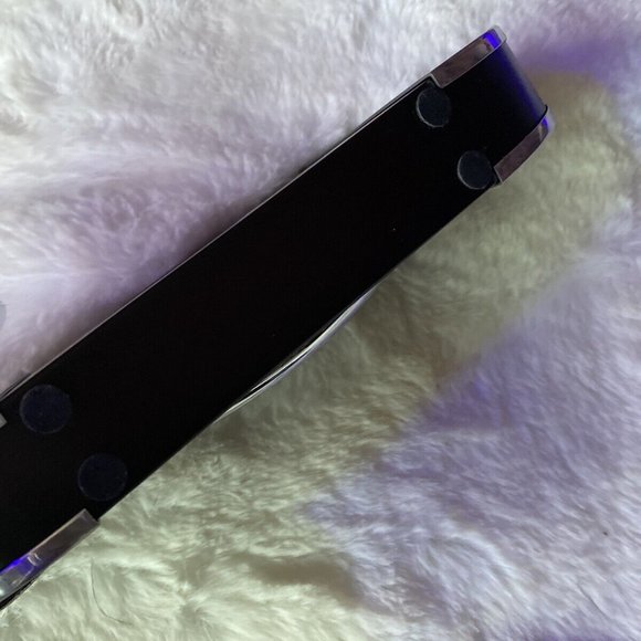 Atomic Radio Controlled Digital Desk Clock Woodgrain Silver Battery Operated - Picture 6 of 7